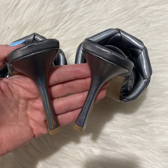 New Bottega Veneta Lido woven high‎ heel slide sandal size 37EU - Picture 7 of 15